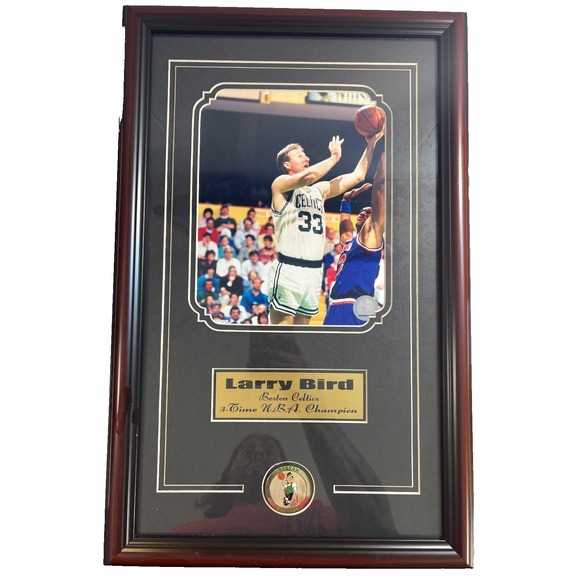 Other - Boston Celtics Larry Bird Framed Basketball Photo w/Plaque NBA Official 14x22